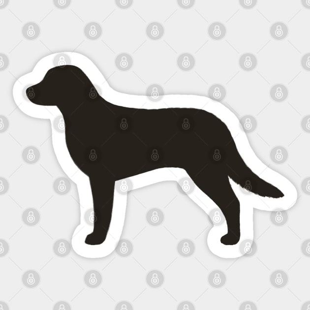 Chesapeake Bay Retriever Silhouette Sticker by Coffee Squirrel